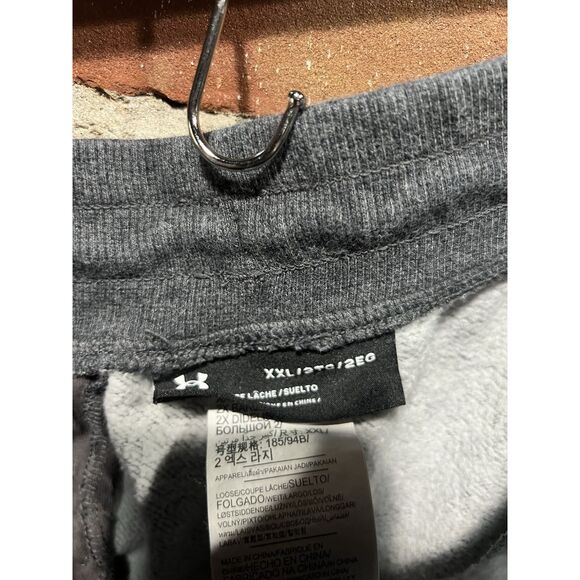 Under Armour Mens Gray Cotton Athletic Shorts Size 2XL w/ Drawstring - Picture 3 of 3